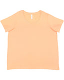 LAT-3816-Curvy Fine Jersey T Shirt-SUNSET