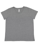 LAT-3817-Curvy V Neck Fine Jersey T Shirt-ICE BLACKOUT