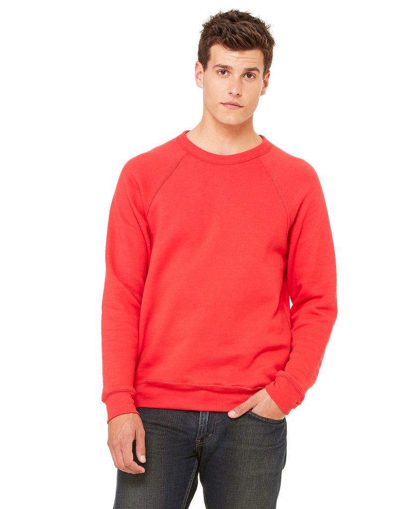 Bella + Canvas-3901-Sponge Fleece Crewneck Sweatshirt-RED