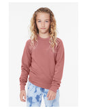 Bella + Canvas-3901Y-Youth Sponge Fleece Raglan Sweatshirt-MAUVE