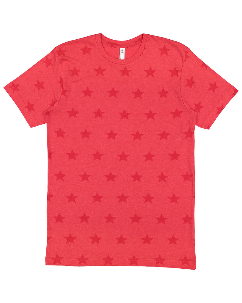 Code Five-3929-Mens' Five Star T Shirt-RED STAR