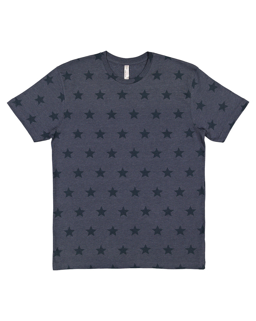 Code Five-3929-Mens' Five Star T Shirt-DENIM STAR