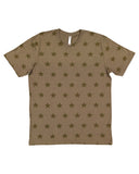 Code Five-3929-Mens' Five Star T Shirt-MILTARY GRN STAR
