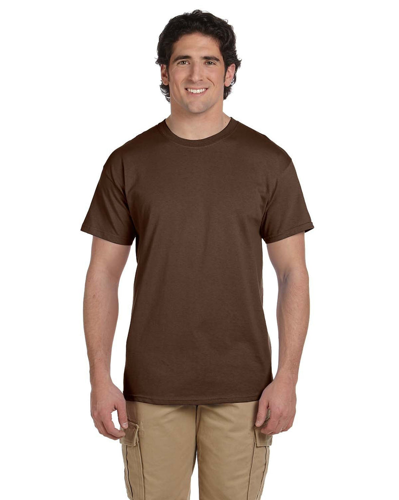Fruit of the Loom-3931-Hd Cotton T Shirt-CHOCOLATE