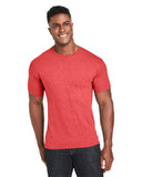 Hanes-42TB-Perfect T Triblend T Shirt-POPPY RED HTHR