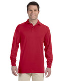 Jerzees-437ML-Spotshield Long Sleeve Jersey Polo-TRUE RED