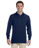 Jerzees-437ML-Spotshield Long Sleeve Jersey Polo-J NAVY