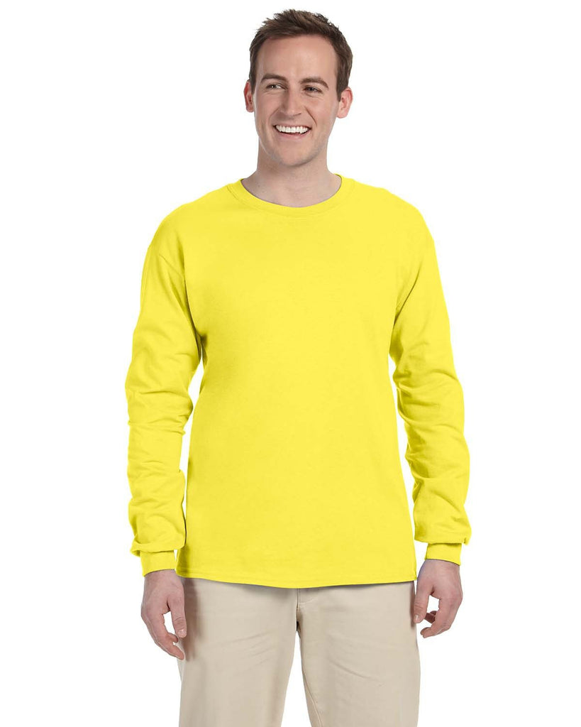 Fruit of the Loom-4930-Hd Cotton Long Sleeve T Shirt-YELLOW