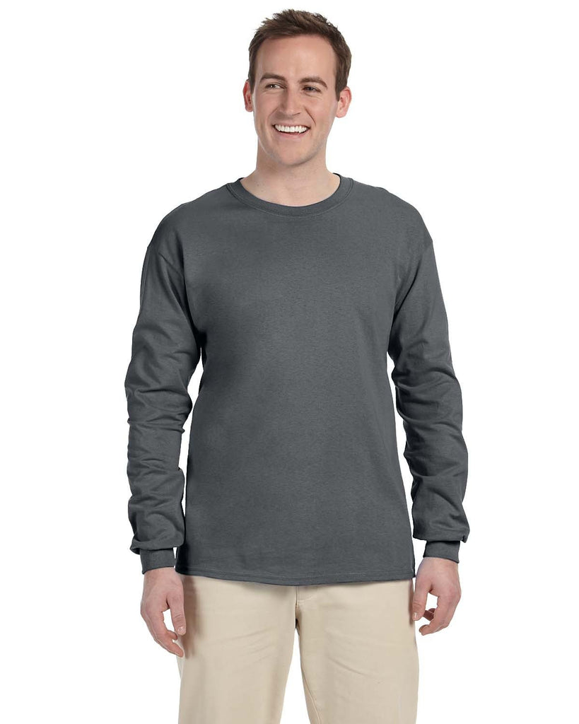 Fruit of the Loom-4930-Hd Cotton Long Sleeve T Shirt-CHARCOAL GREY