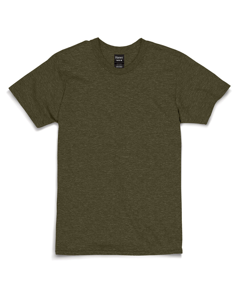 Hanes-4980-Perfect T T Shirt-MILITARY GRN HTH