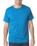 Bayside-5010-Heather Ring Spun Jersey Tee-HTHR TURQUOISE