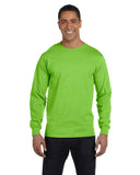 Hanes-5186-Long Sleeve Beefy T-LIME