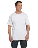 Hanes-5190P-Beefy T With Pocket-WHITE