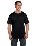 Hanes-5190P-Beefy T With Pocket-BLACK