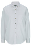 Easy Care Long Sleeve Poplin Shirt-WHITE
