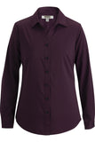 Ladies Ultra Stretch Sustainable Blouse-EGGPLANT