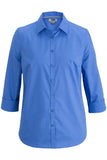 3/4 Sleeve Stretch Broadcloth Shirt-FRENCH BLUE