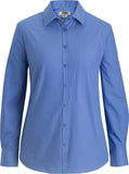 Ladies Essential Broadcloth Shirt Long Sleeve-FRENCH BLUE