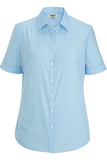 Ladies Essential Broadcloth Shirt Short Sleeve-BLUE