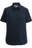 Ladies Essential Broadcloth Shirt Short Sleeve-NAVY