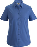 Ladies Essential Broadcloth Shirt Short Sleeve-FRENCH BLUE