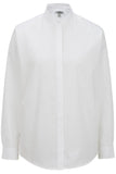Banded Collar Shirt-WHITE