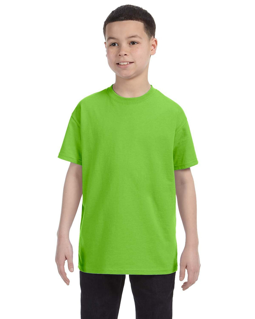 Hanes-54500-Youth Authentic T T Shirt-LIME