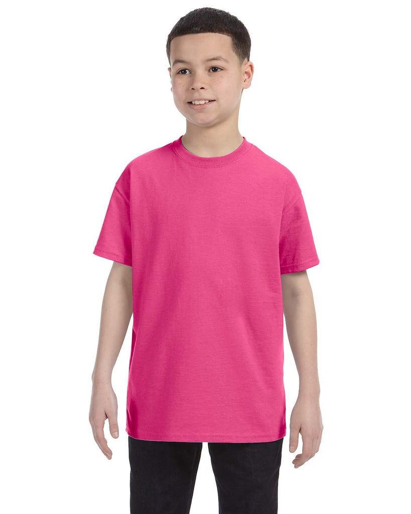 Hanes-54500-Youth Authentic T T Shirt-WOW PINK
