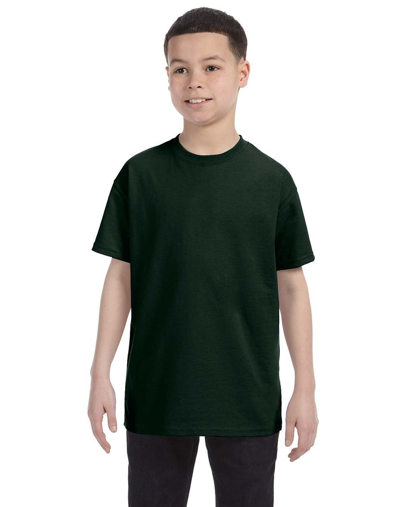 Hanes-54500-Youth Authentic T T Shirt-DEEP FOREST