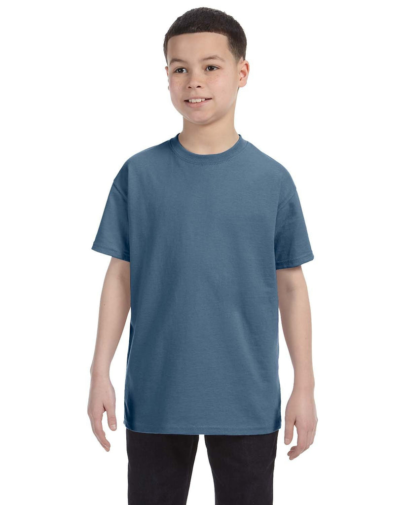 Hanes-54500-Youth Authentic T T Shirt-DENIM BLUE