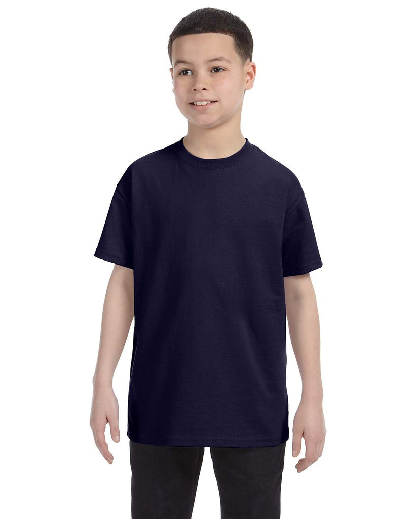 Hanes-54500-Youth Authentic T T Shirt-NAVY