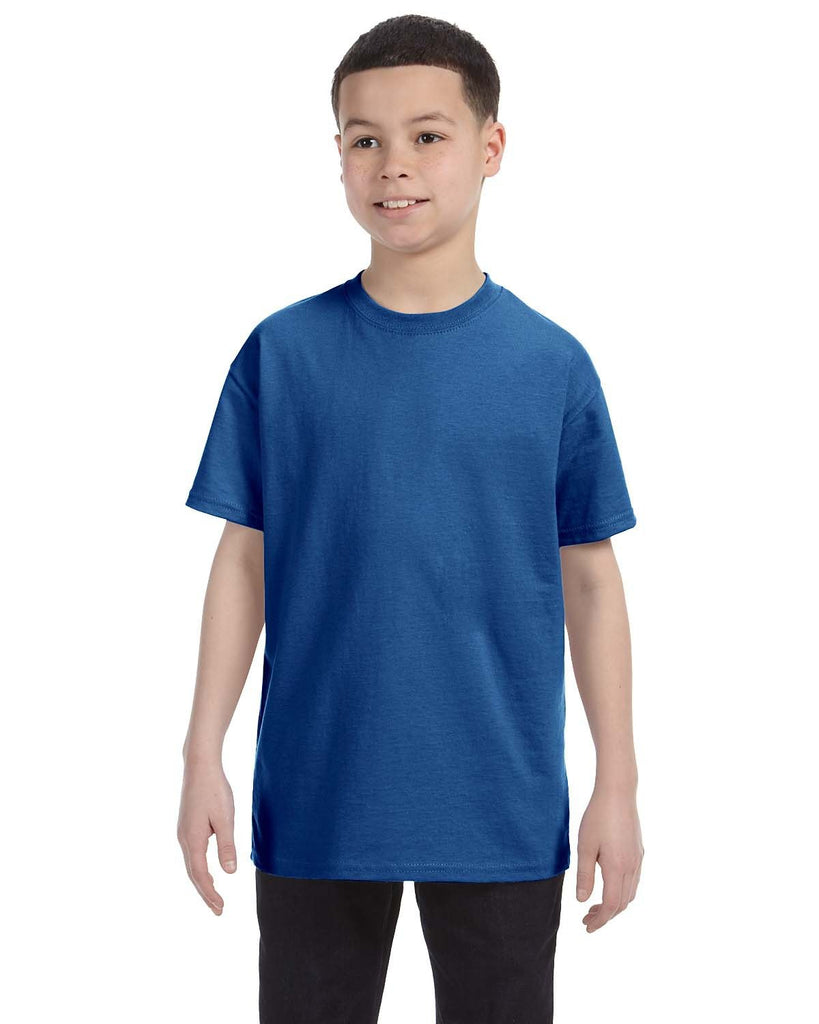 Hanes-54500-Youth Authentic T T Shirt-DEEP ROYAL