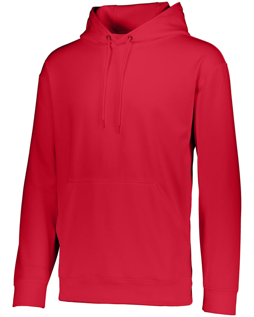 Augusta Sportswear-5505-Wicking Fleece Hooded Sweatshirt-RED