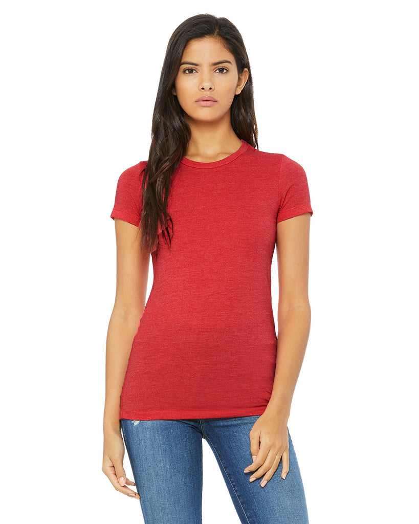 Bella + Canvas-6004-Slim Fit T Shirt-HEATHER RED