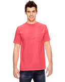 Comfort Colors-6030CC-Heavyweight Pocket T Shirt-NEON RED ORANGE