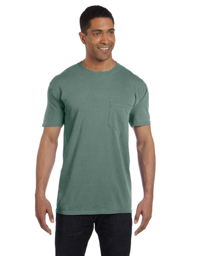 Comfort Colors-6030CC-Heavyweight Pocket T Shirt-LIGHT GREEN