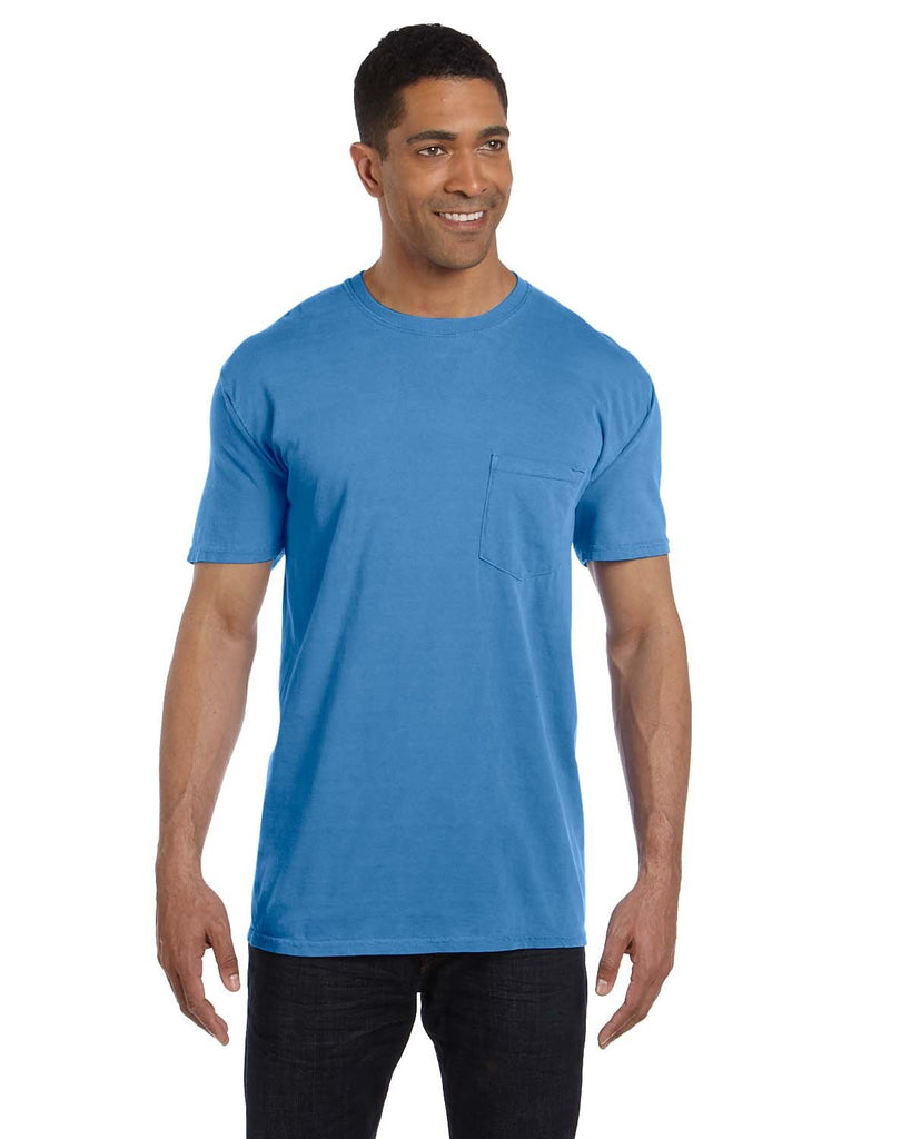Comfort Colors-6030CC-Heavyweight Pocket T Shirt-ROYAL CARIBE