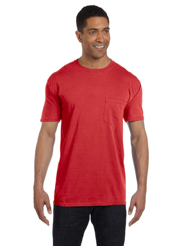Comfort Colors-6030CC-Heavyweight Pocket T Shirt-RED