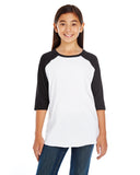 LAT-6130-Baseball T Shirt-WHITE/ BLACK