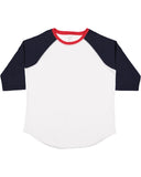 LAT-6130-Baseball T Shirt-WHITE/ NAVY/ RED