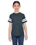 LAT-6137-Football Fine Jersey T Shirt-VN NAVY/ BLD WHT