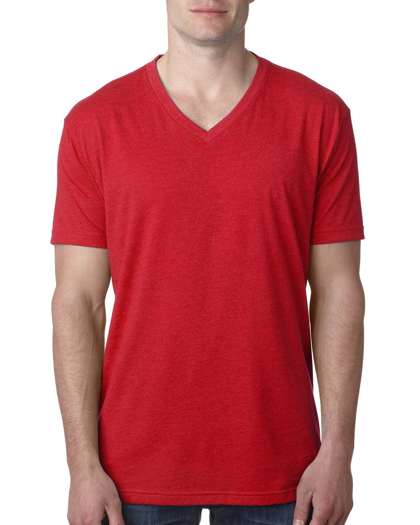 Next Level Apparel-6240-Cvc V Neck T Shirt-RED