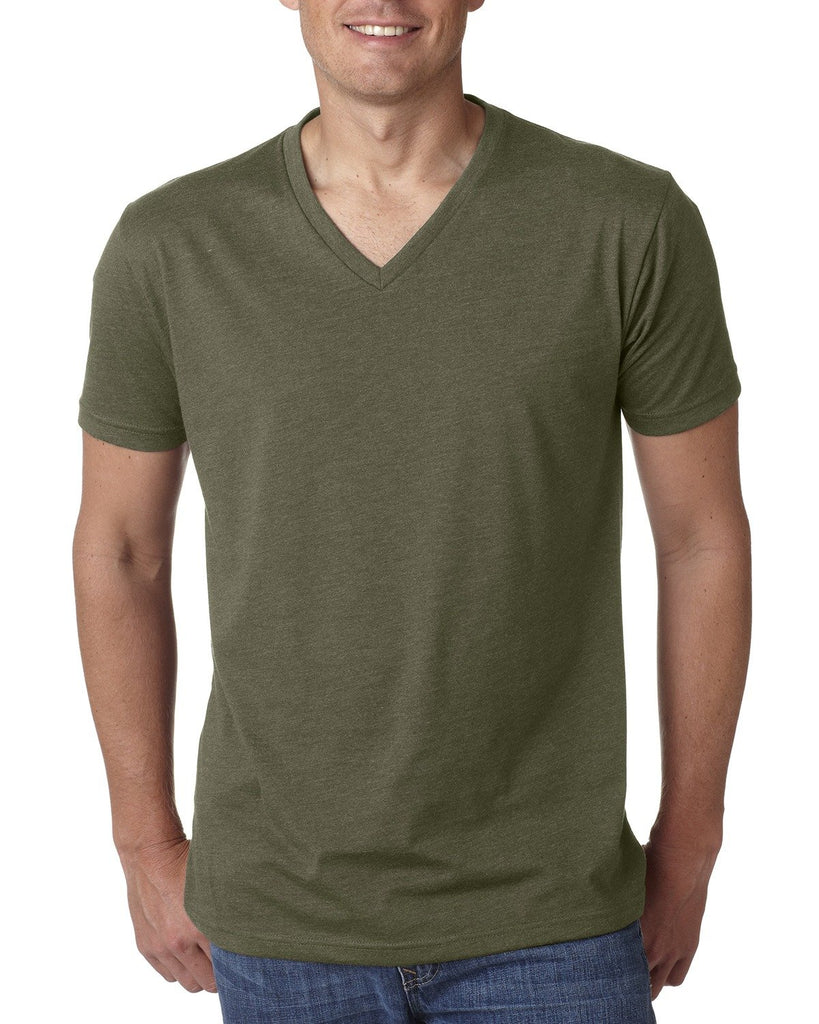 Next Level Apparel-6240-Cvc V Neck T Shirt-MILITARY GREEN