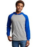 Russell Athletic-64HTTM-Essential Raglan Pullover Hooded T Shirt-OXFORD/ ROYAL