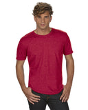 Anvil-6750-Adult Triblend T-Shirt-HEATHER RED