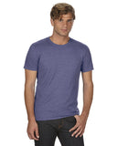 Anvil-6750-Adult Triblend T-Shirt-HEATHER BLUE