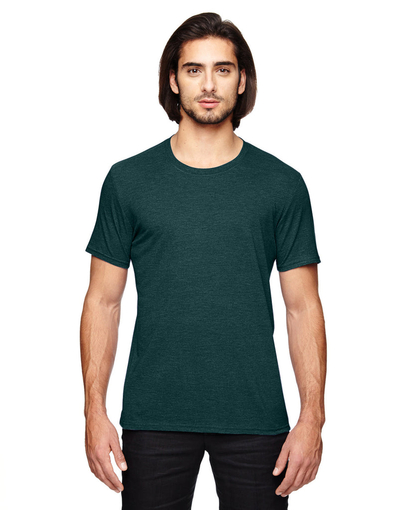 Anvil-6750-Adult Triblend T-Shirt-HTH DARK GREEN