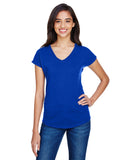Anvil-6750VL-Ladies Triblend V-Neck T-Shirt-ATLANTIC BLUE