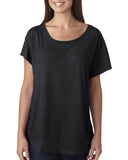 Next Level Apparel-6760-Triblend Dolman T Shirt-VINTAGE BLACK