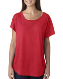 Next Level Apparel-6760-Triblend Dolman T Shirt-VINTAGE RED